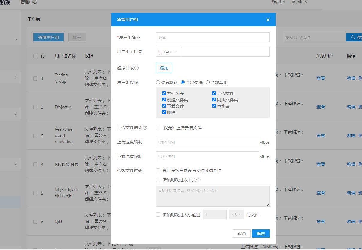 账户组权限管理
